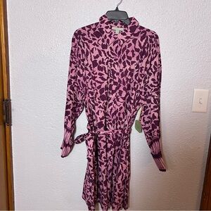 Rye Grass Pink Patterned Women's Dress